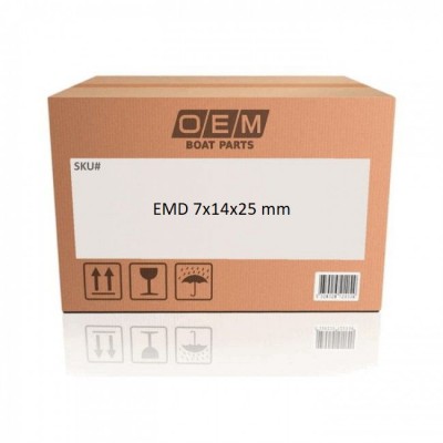 Щетка электромотора гидроусилителя руля EMD толщина 7 мм, ширина 14 мм, длина 25 мм.
